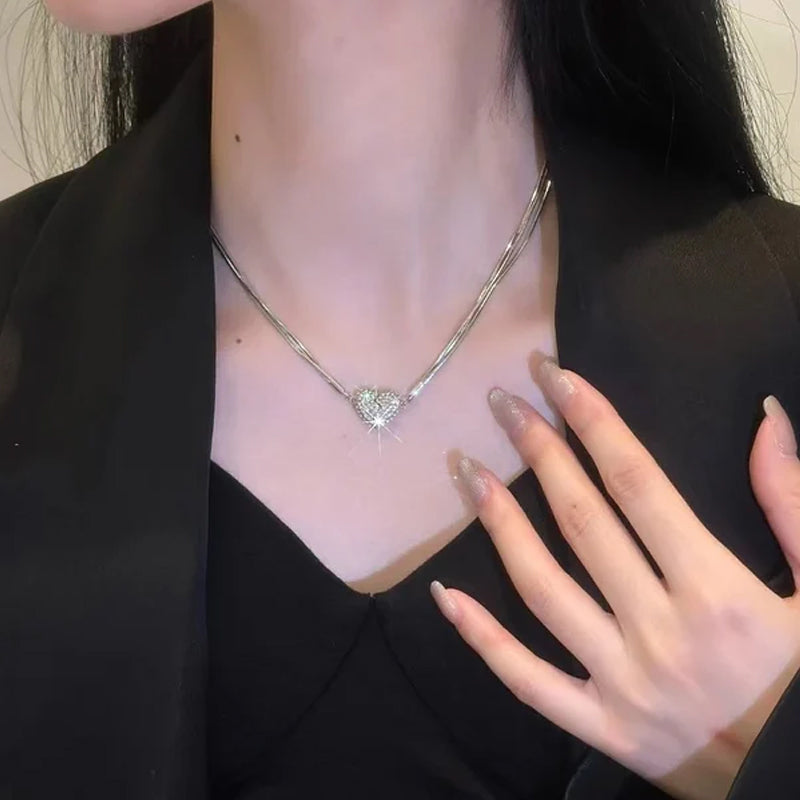 Diamond-Set Magnetic Heart Pendant