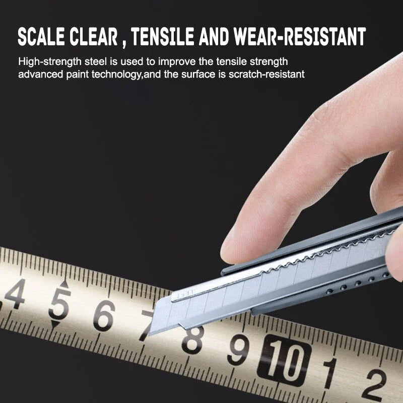 Stainless Steel Anti-corrosion Retractable Metric Ruler