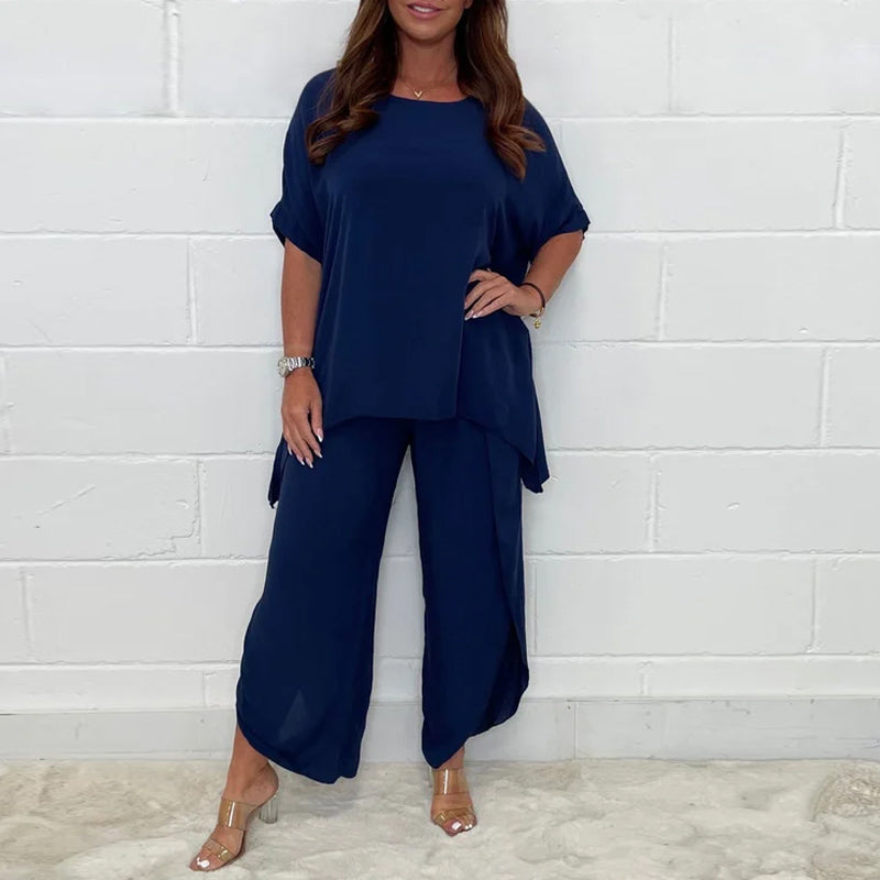 2-Piece Sleeved Trouser Suit