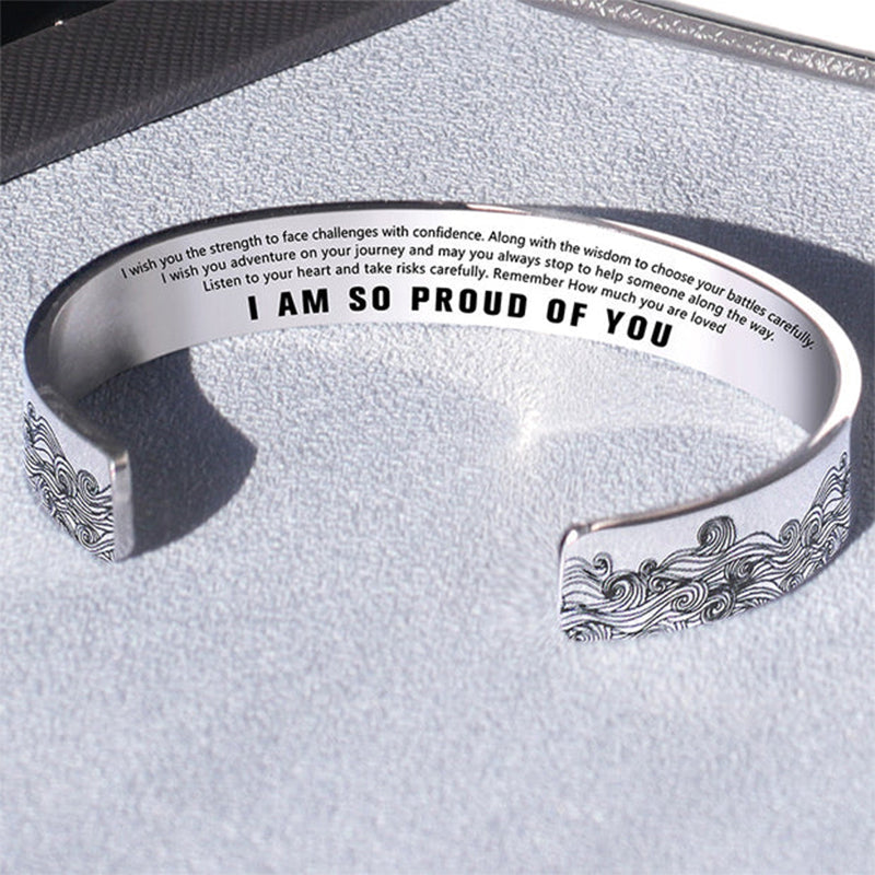 "I AM SO PROUD OF YOU" Wave Bracelet