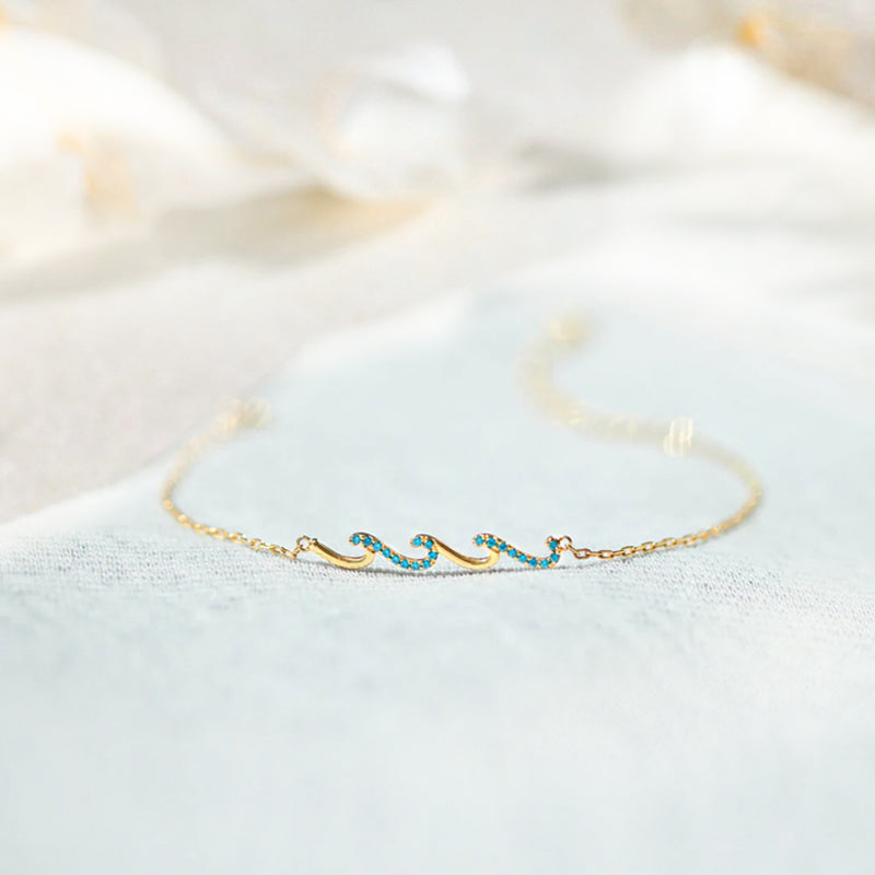 I'd Be So Lost Without You Triple Wave Bracelet