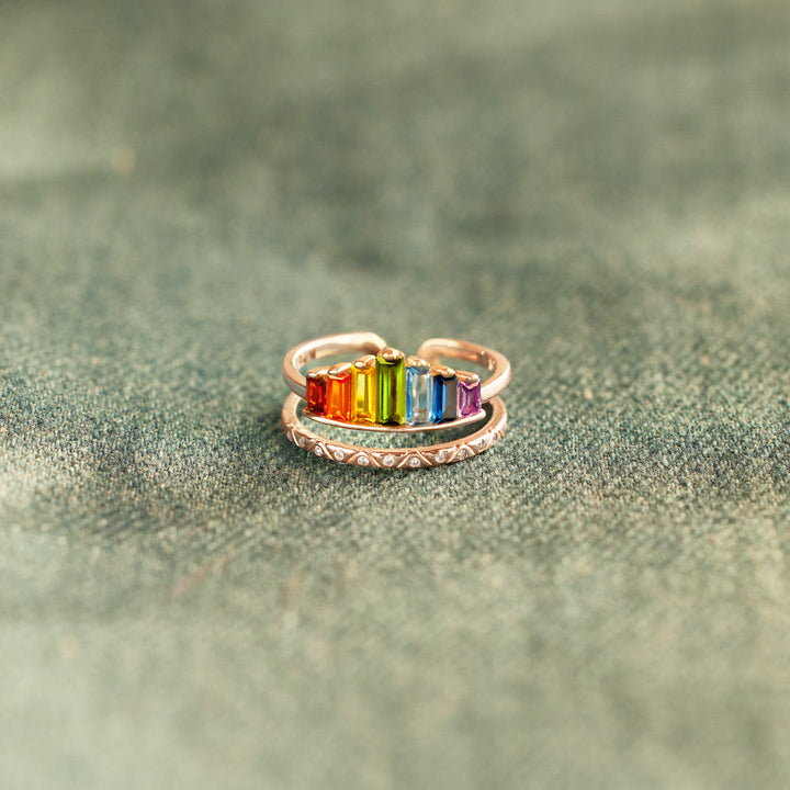 Rainbow Micro Diamond Ring