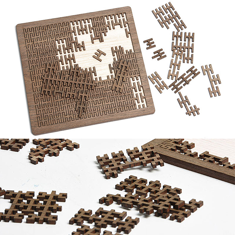 Wooden Fractal Jigsaw Puzzle