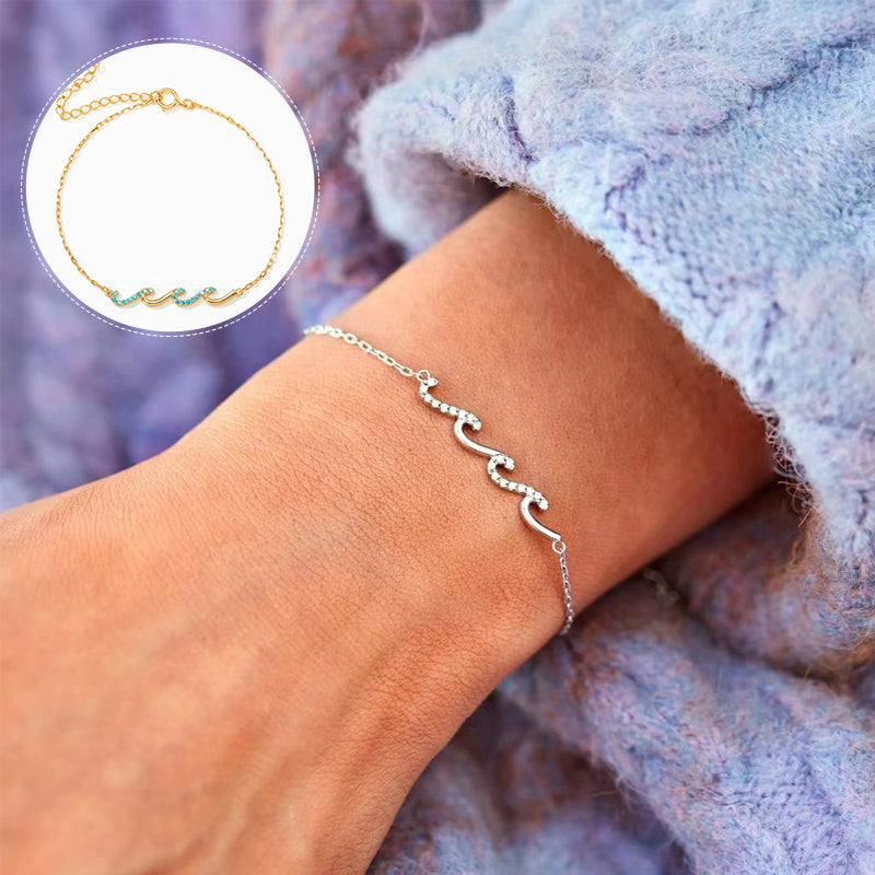 I'd Be So Lost Without You Triple Wave Bracelet