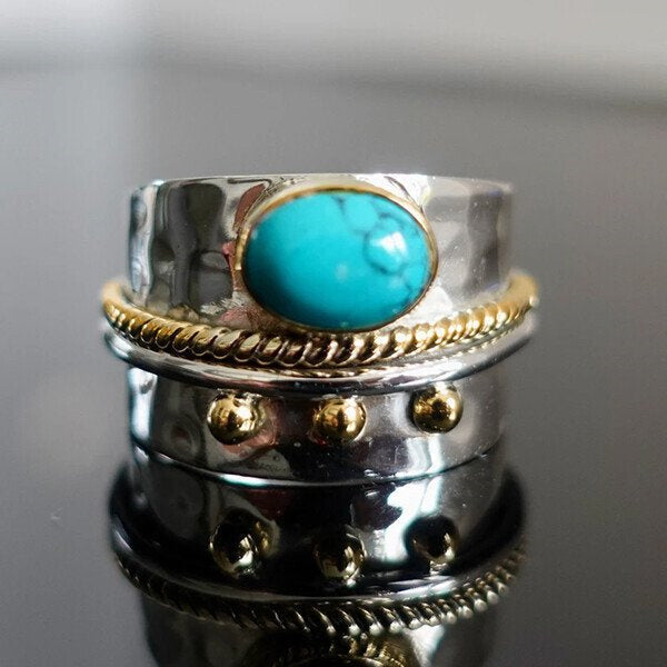 Turquoise Wide Band Ring