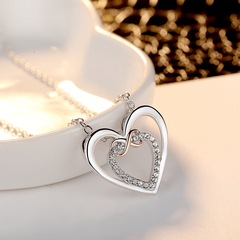 Two Hearts Infinity Necklace