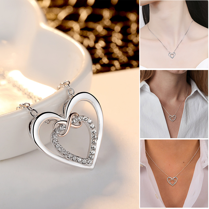 Two Hearts Infinity Necklace – wishpocket uk