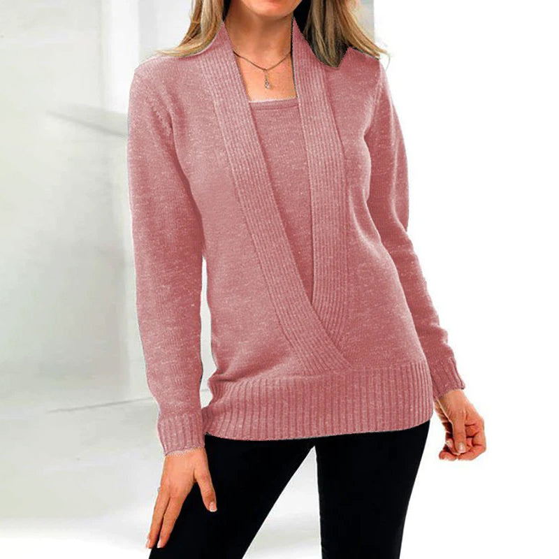 Women's Solid Color Pullover Cropped Knitted Jumpers