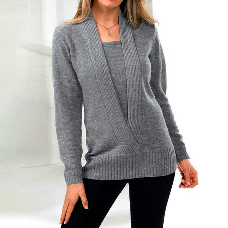 Women's Solid Color Pullover Cropped Knitted Jumpers