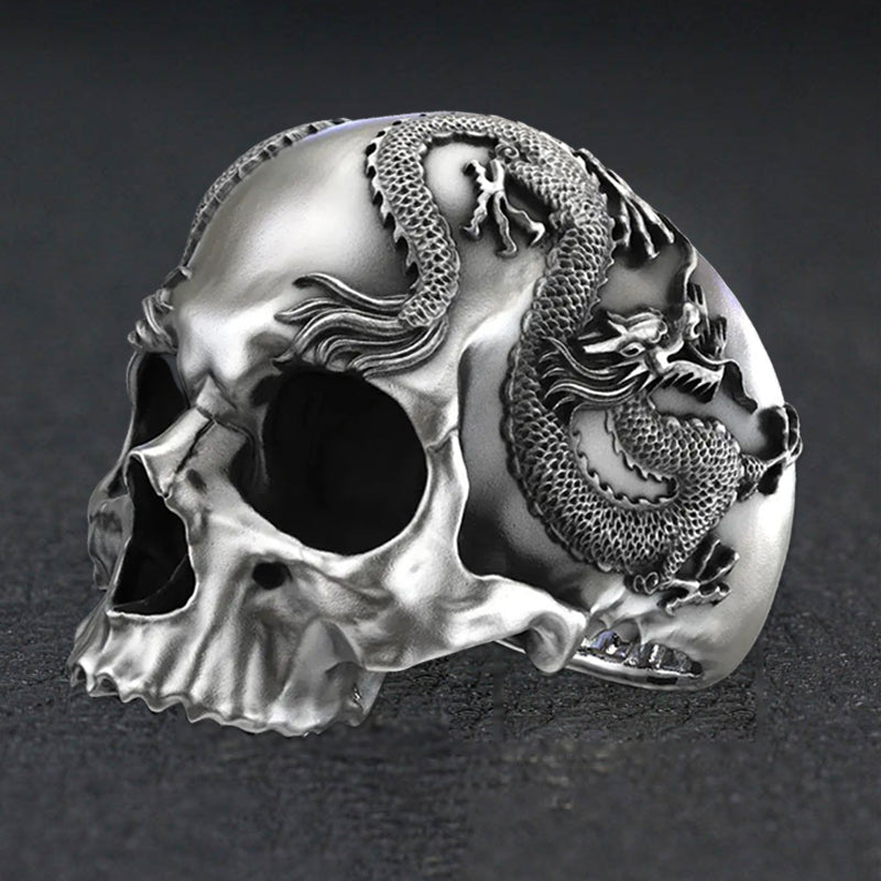 Skull And Dragon Ring