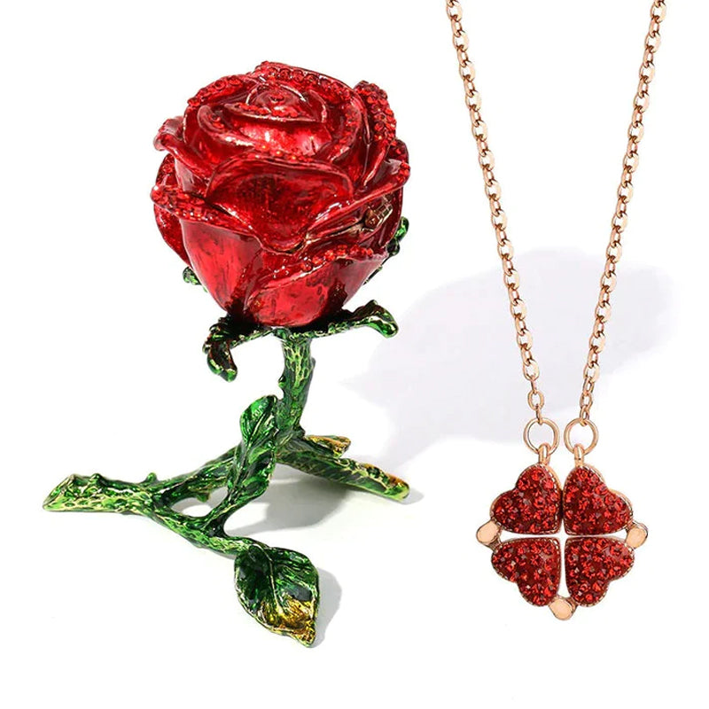 Four Leaf Heart Shape Lucky Necklace