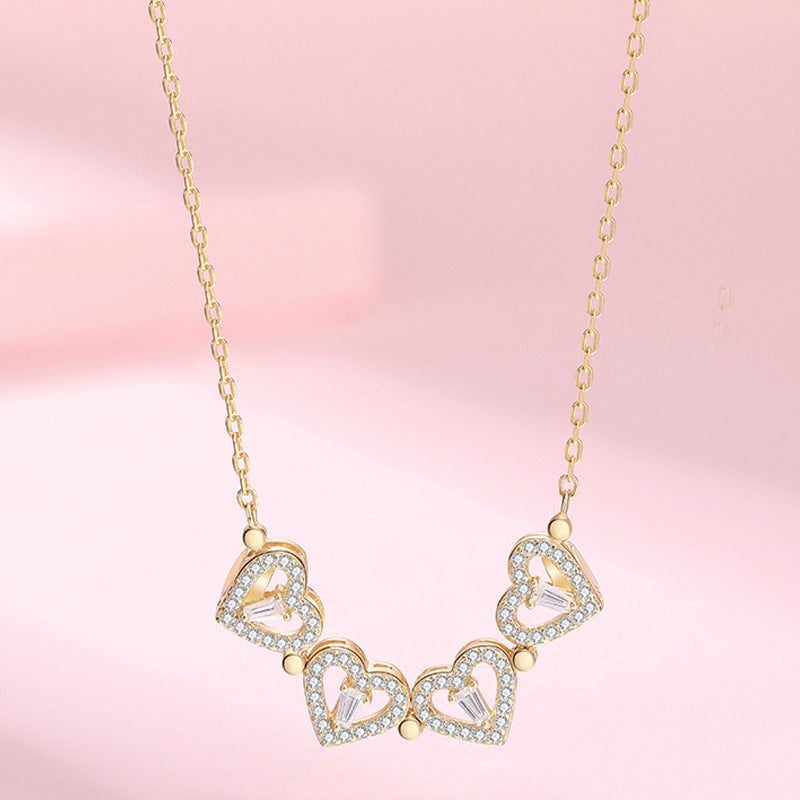 Four Leaf Heart Shape Lucky Necklace