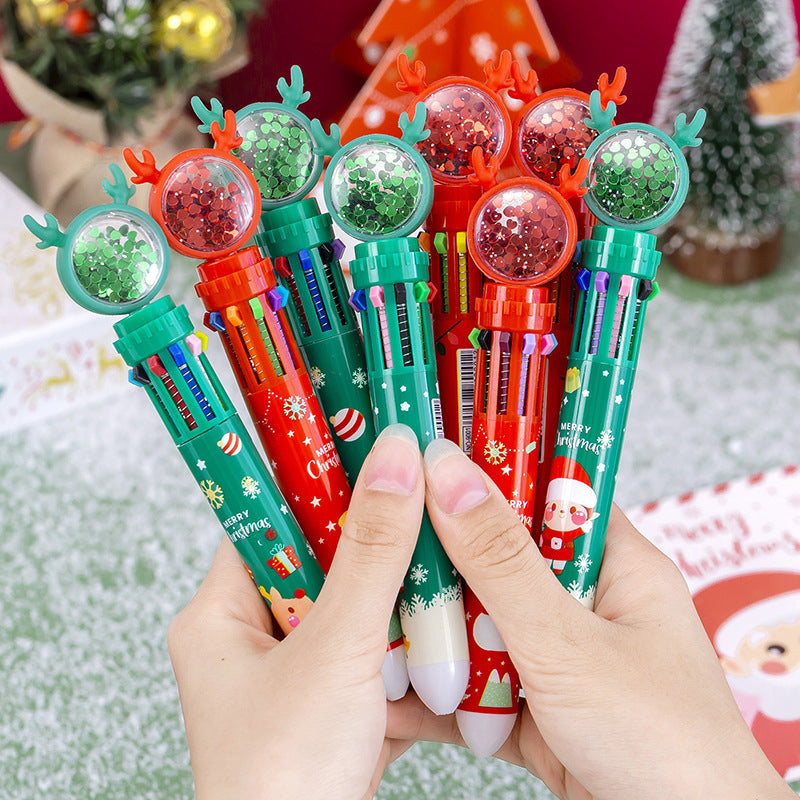 Cute Christmas Glitter Pen Set