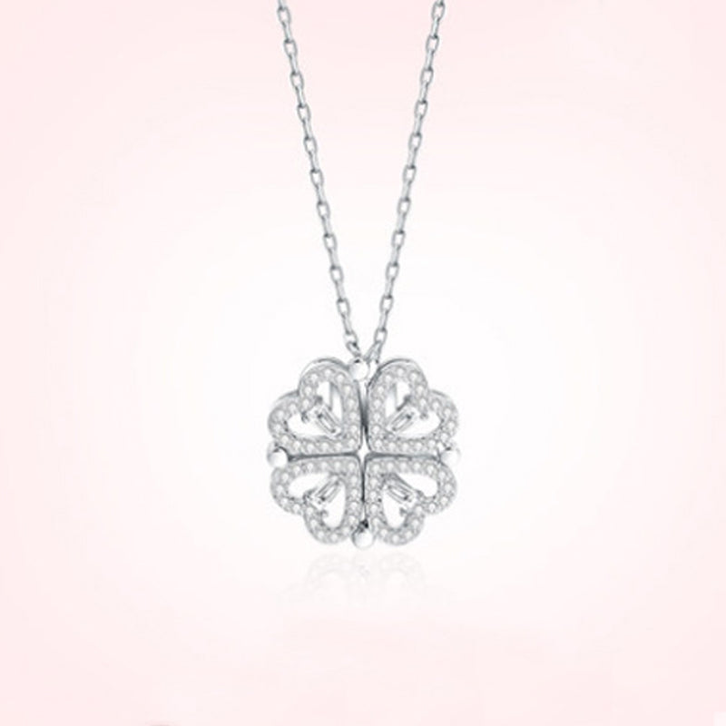Four Leaf Heart Shape Lucky Necklace