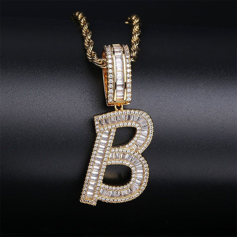 Alphabetic Zircon Necklace