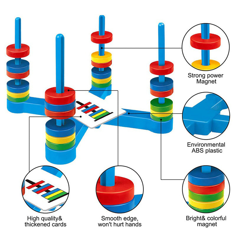 Magnetic Match Rings Board Game
