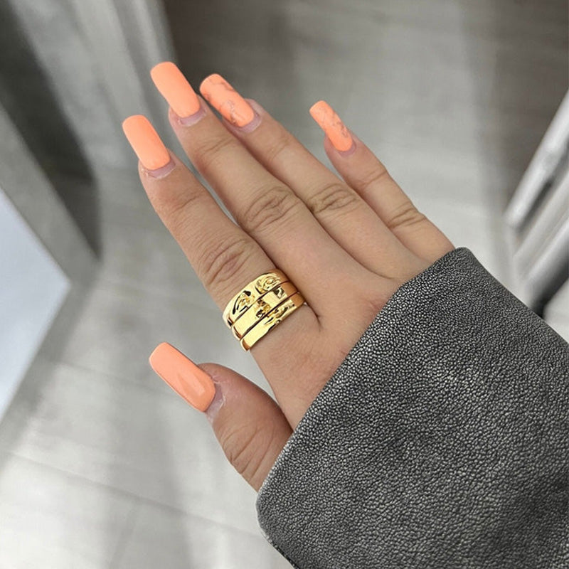 Face Finger Ring Set