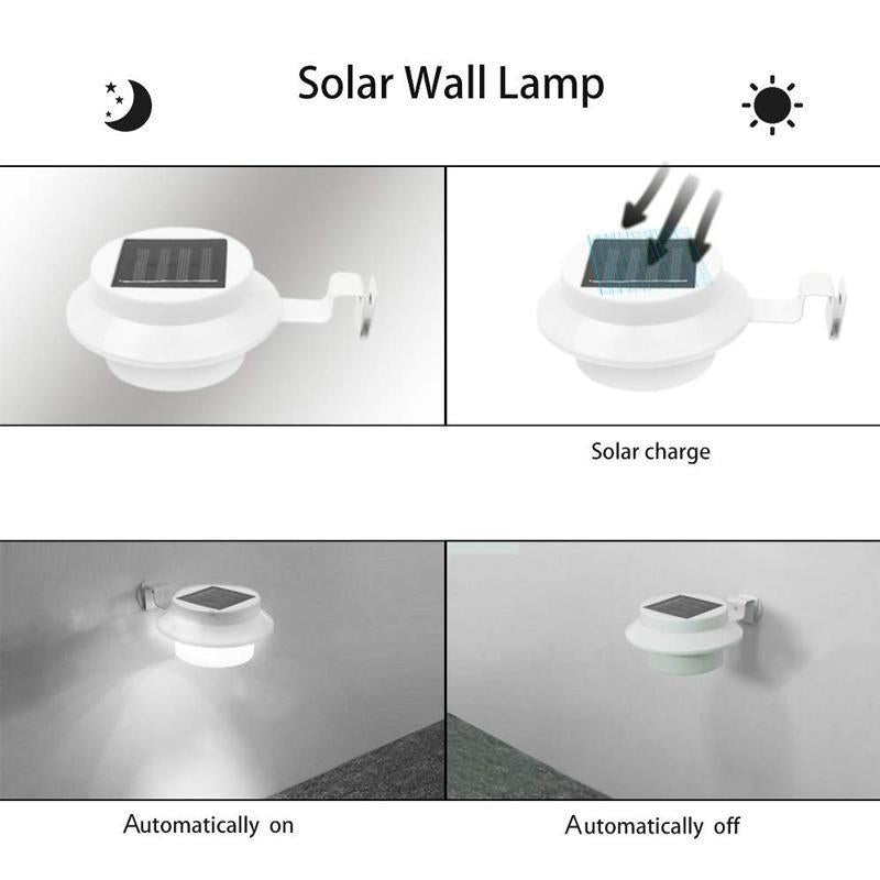 Solar powered gutter lights