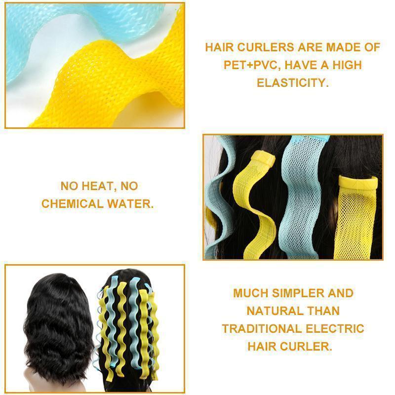 No-heating Hair Spiral Styling Curlers - 12 Pcs