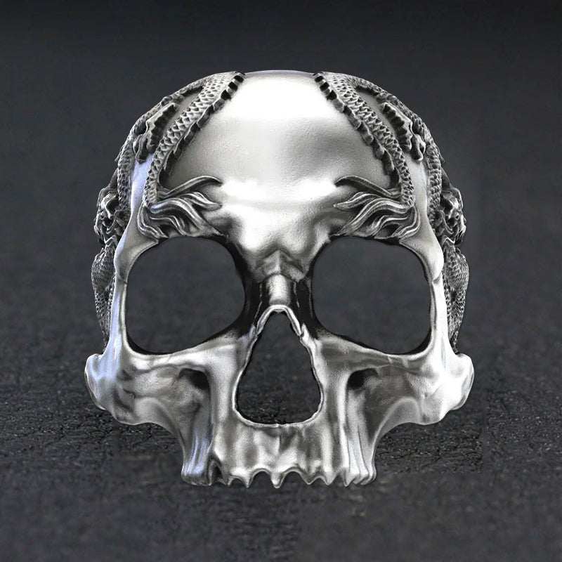 Skull And Dragon Ring