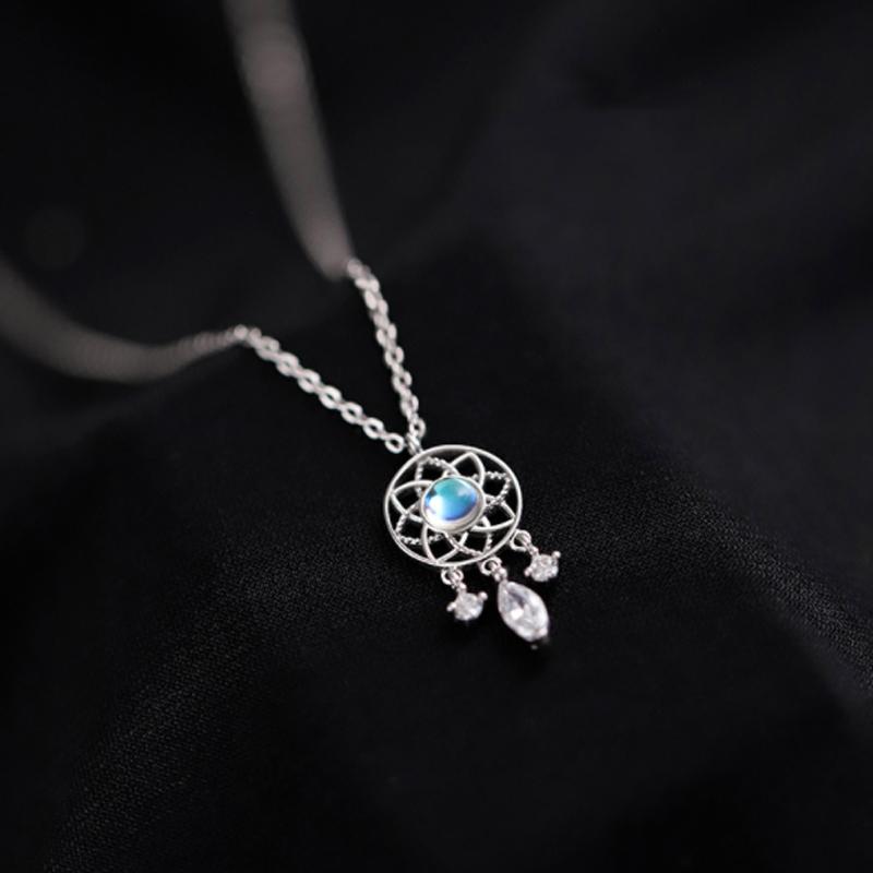 Moonlight Dreamcatcher Necklace Collarbone necklace