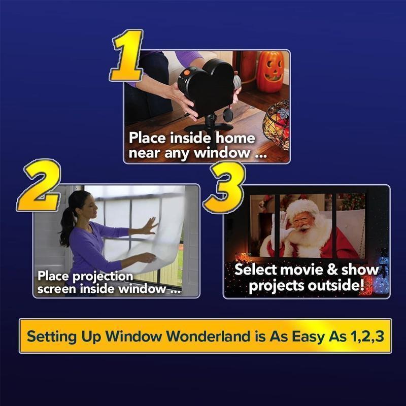 Mini Decor Window Projector (curtain included)