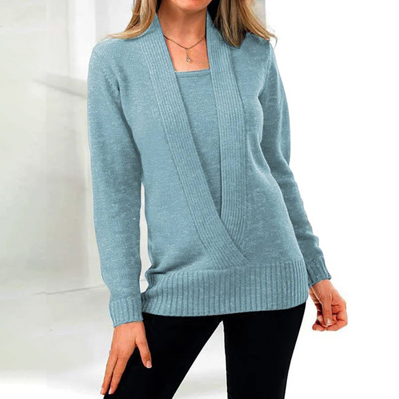 Women's Solid Color Pullover Cropped Knitted Jumpers