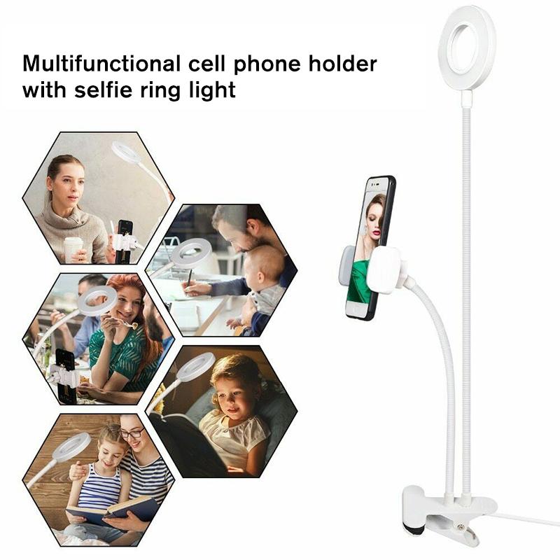 Selfie Ring Light with Cell Phone Holder Stand