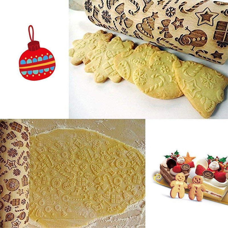 Amazing Christmas Embossing Rolling Pin