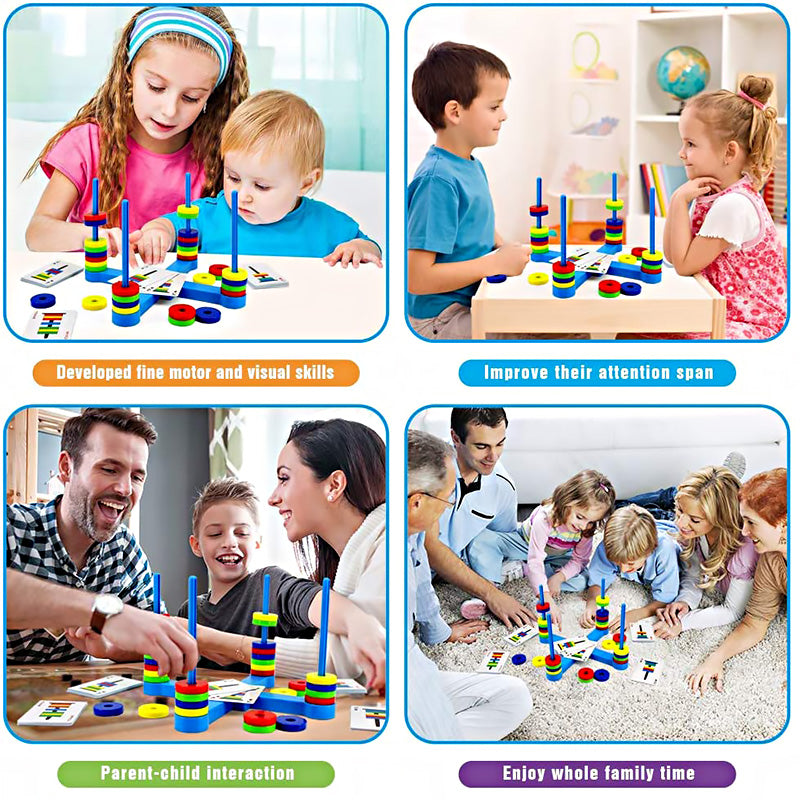 Magnetic Match Rings Board Game