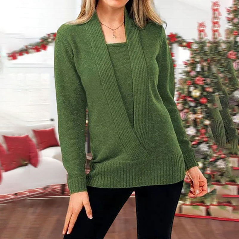 Women's Solid Color Pullover Cropped Knitted Jumpers