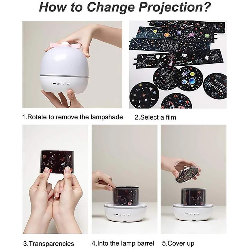 360 Rotation Starry Sky Projector