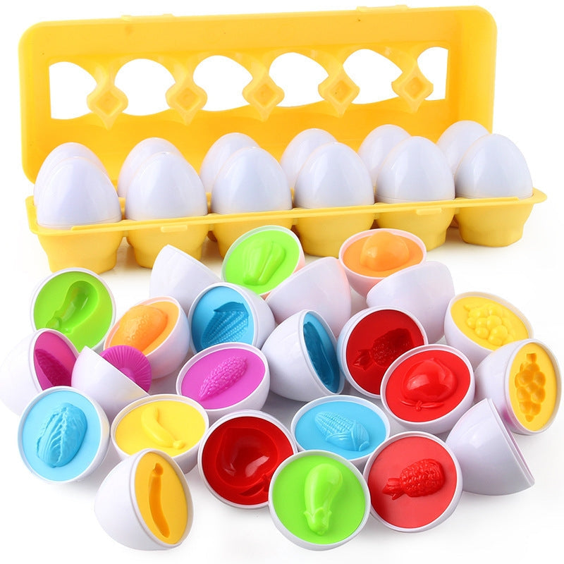 Cognitive Development Geometric Eggs ( 12 Eggs One Set )