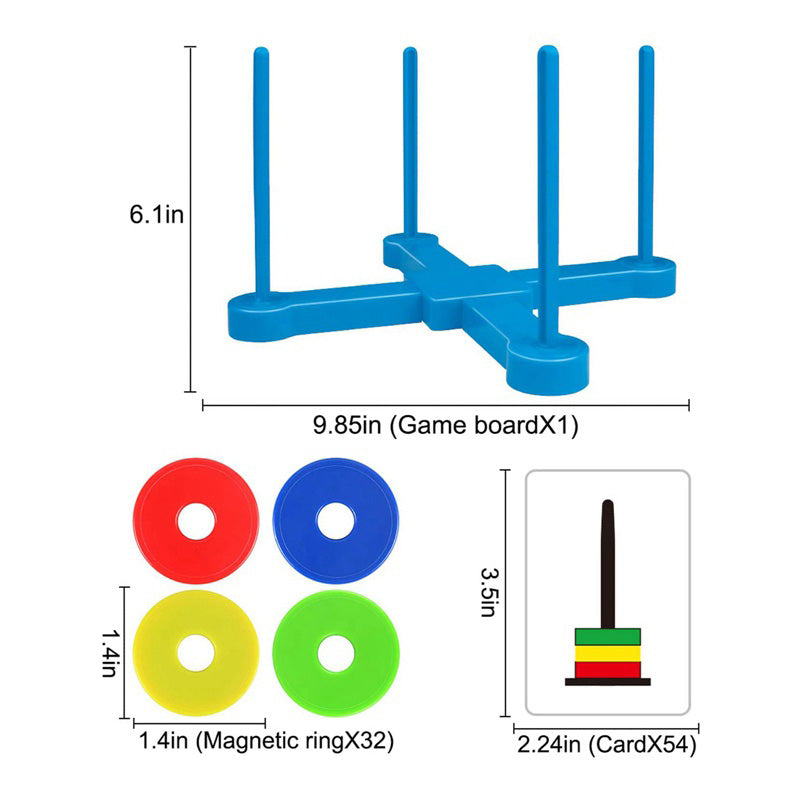 Magnetic Match Rings Board Game