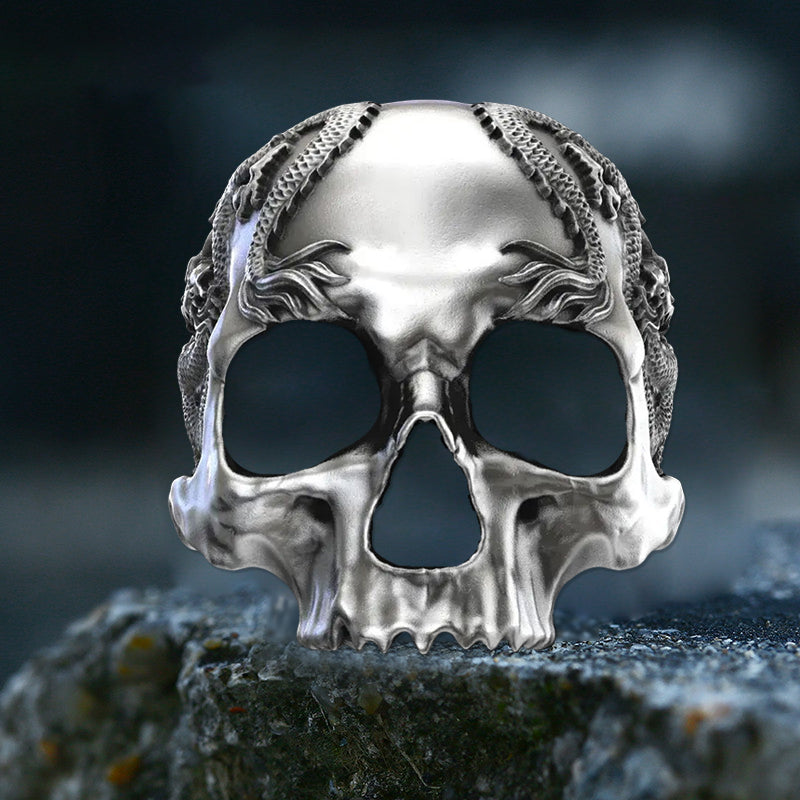 Skull And Dragon Ring