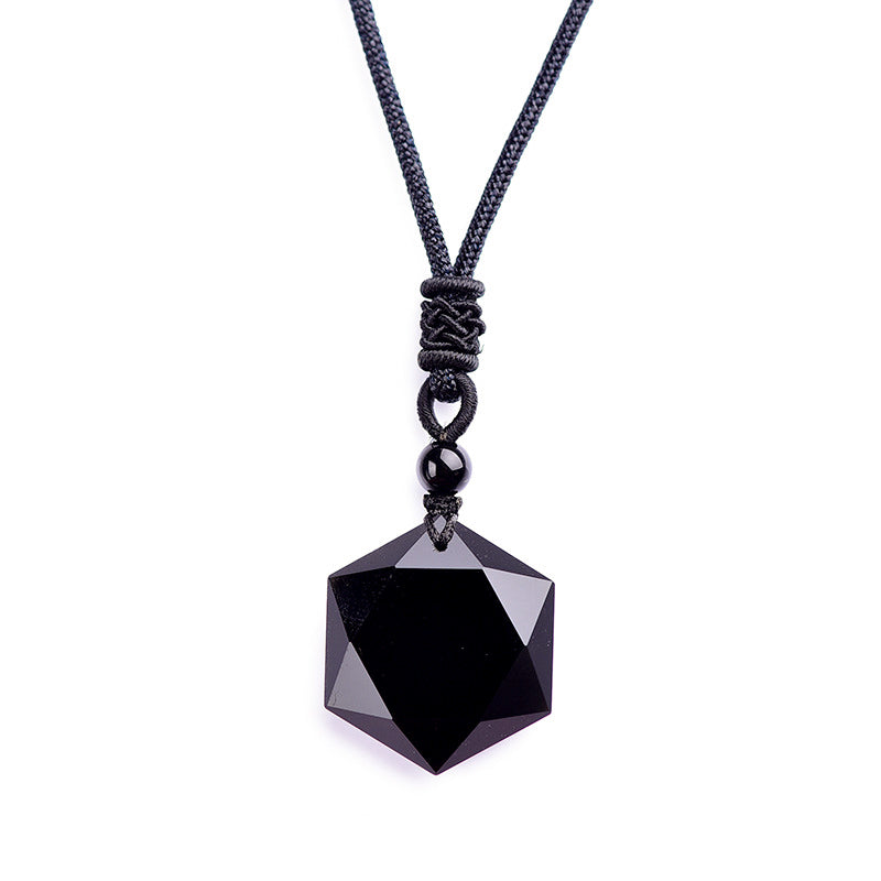 Black Obsidian Pendant Necklace