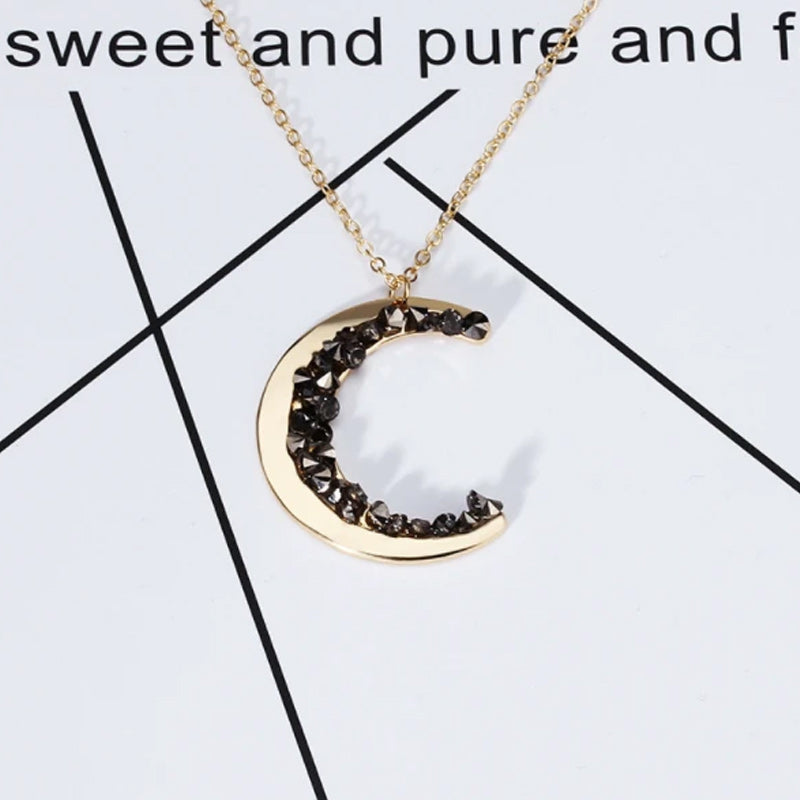 Half Crescent Moon Necklace