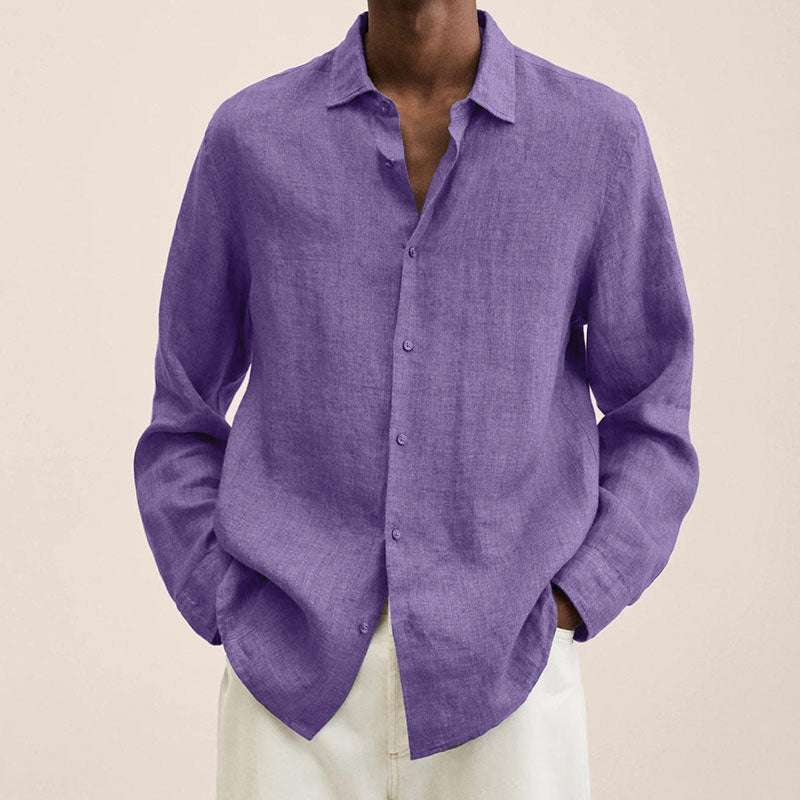 Men's Linen Long Sleeve Shirt