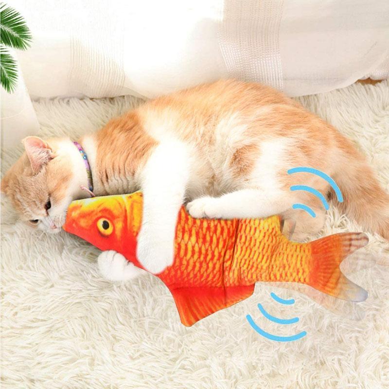 Plush Simulation USB Charging Cat Fish Toy