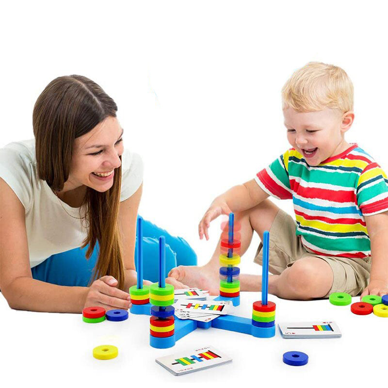Magnetic Match Rings Board Game