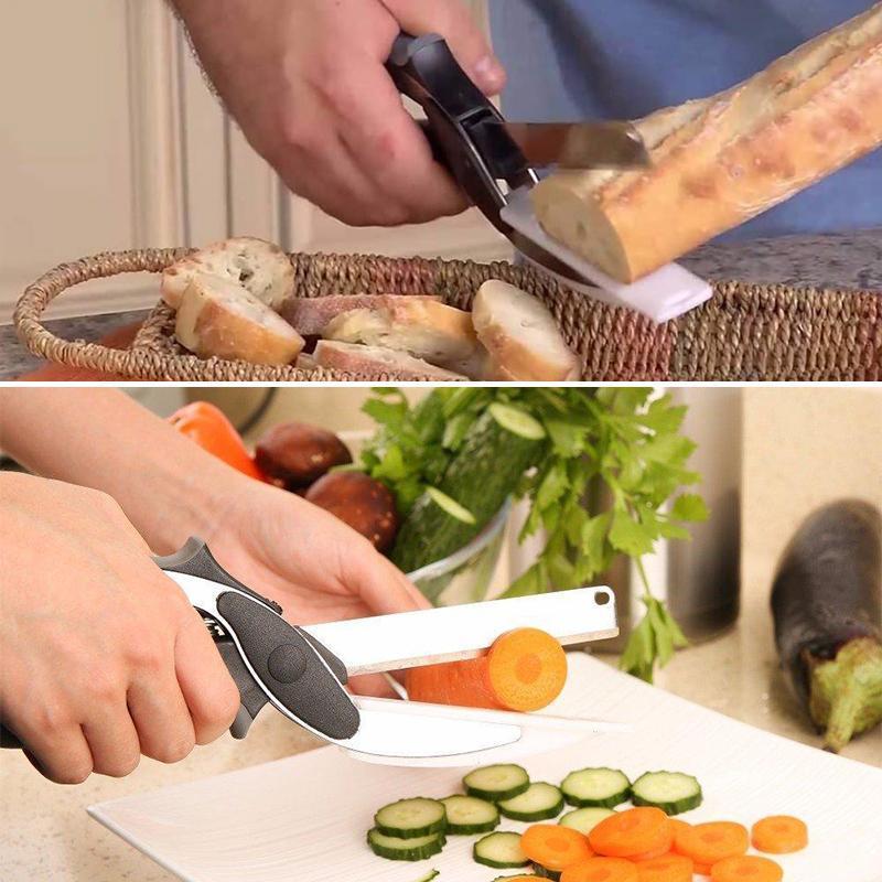 Multifunctional  Scissors Food Vegetable Scissor 2 in 1