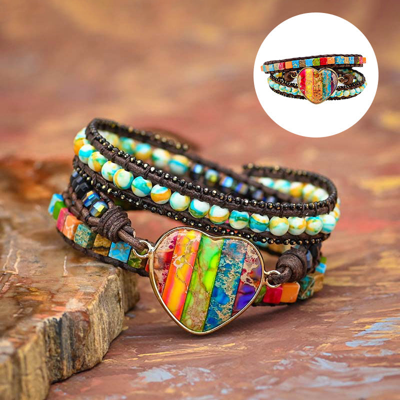 Spiritual Heart Chakra Wrap Bracelet