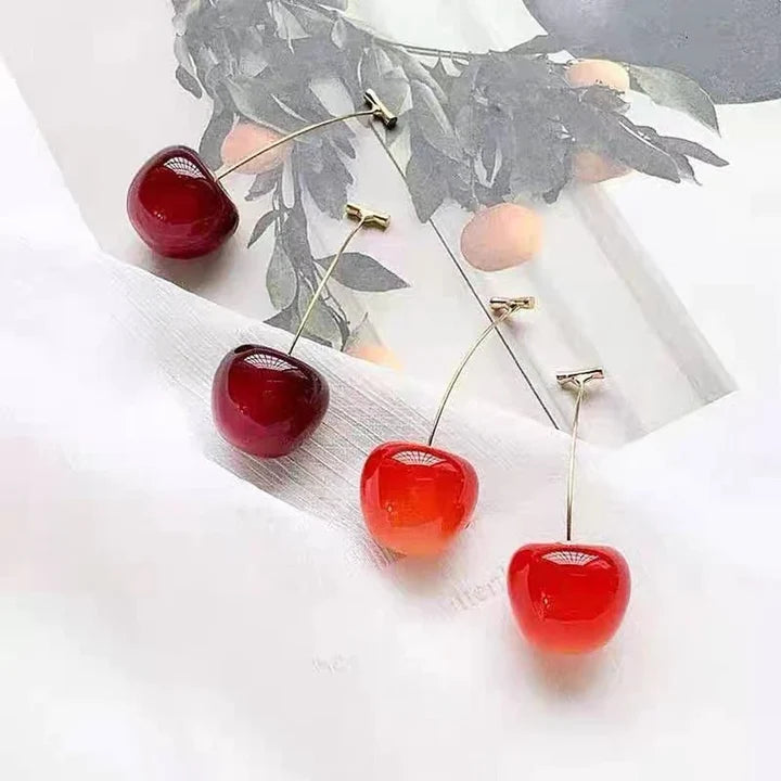 Cute 3D Cherry Earrings