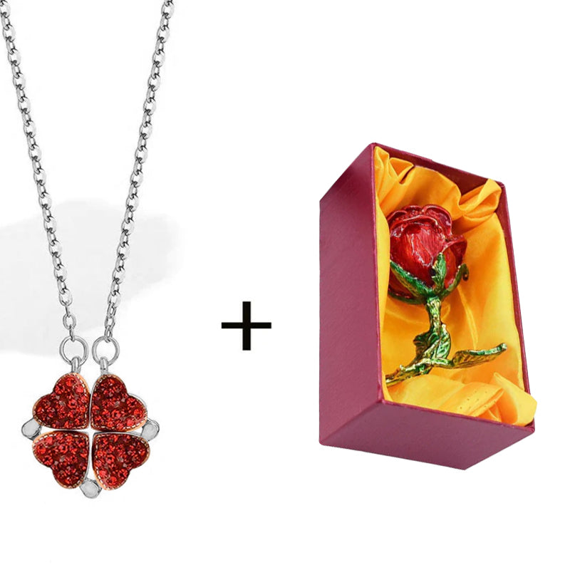 Four Leaf Heart Shape Lucky Necklace